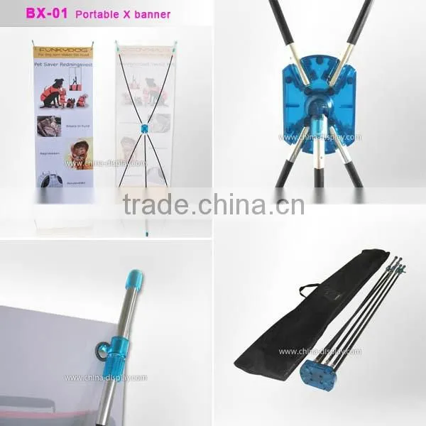 PVC graphic printing mini X banner display advertising banner stand