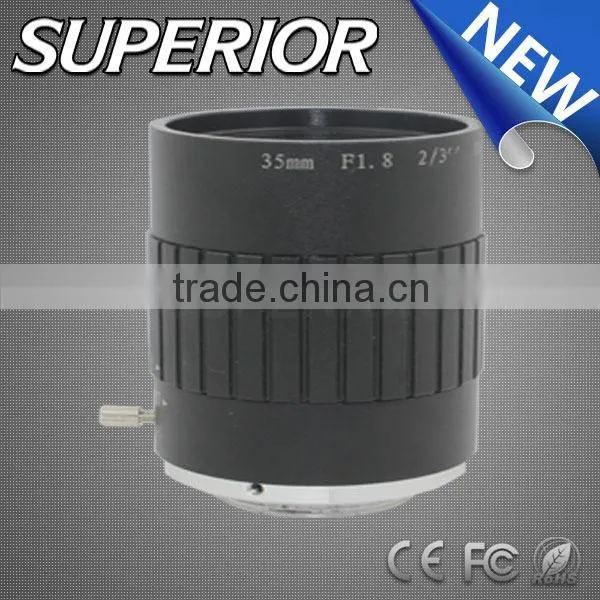 cctv camera lens for machine vision : C mount manual iris Fujian cctv 35mm f1.8 industrial camera lens for machine vision