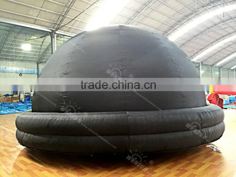 Certified by US or CE black 5m diameter inflatable planetarium tent used outdoor inflatable tent for kids