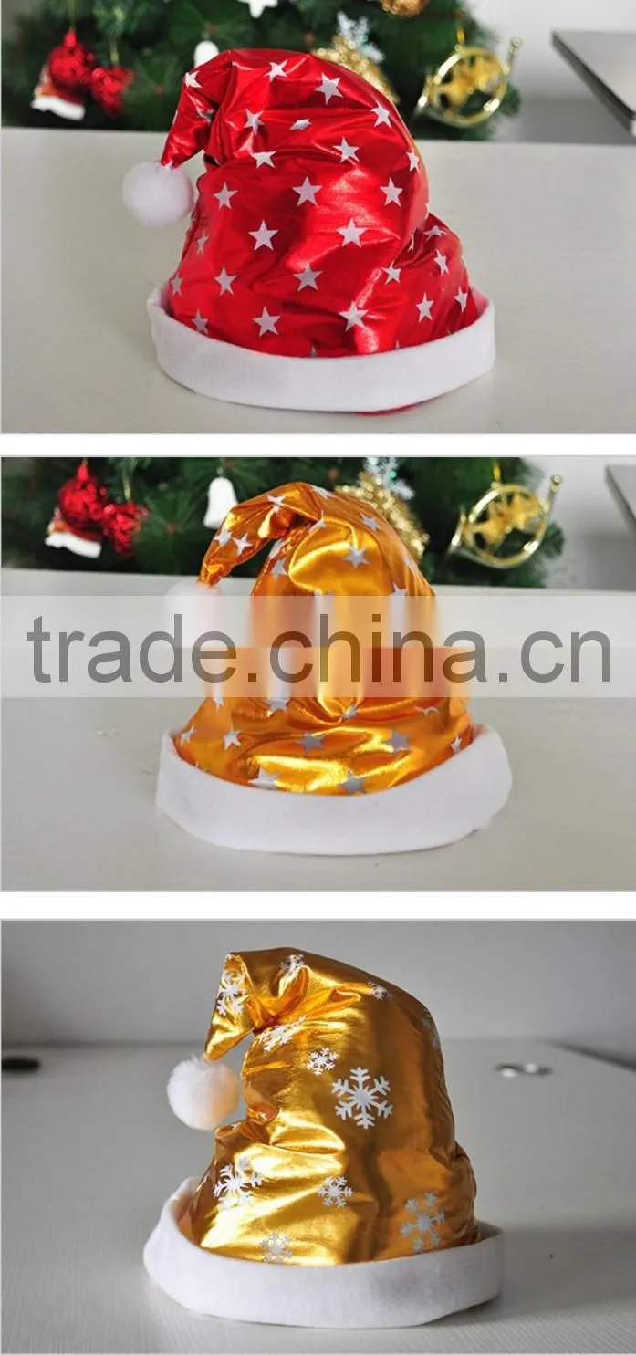 Christmas santa hat with Braid