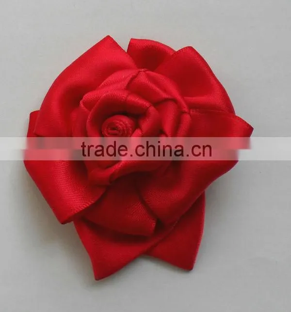 Handmade Satin pink rose head Flower