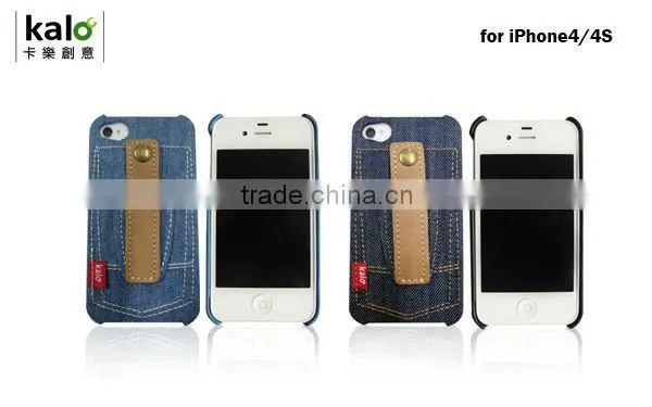 Denim Case with earphone winder for iPhone 4S Case