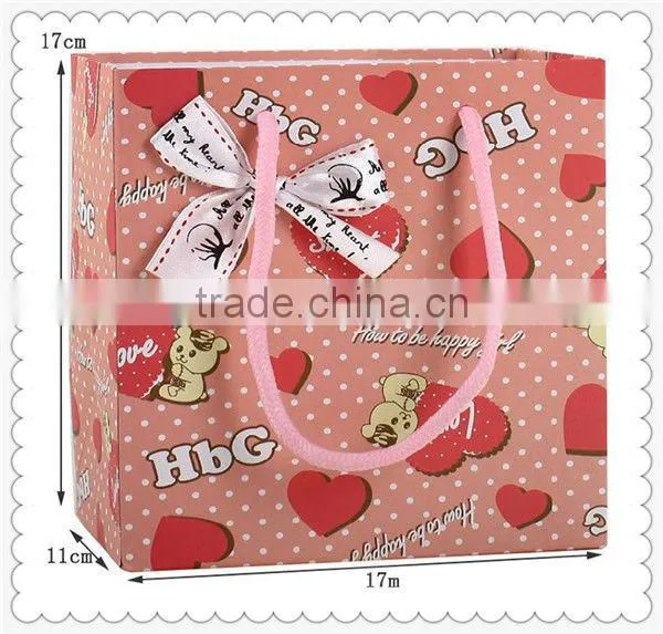 Customized Coated paper gift bags for children garments