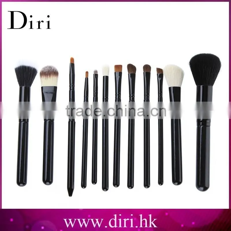 Best quality synthetic hair 12pcs rose golden makeup brush set for girl