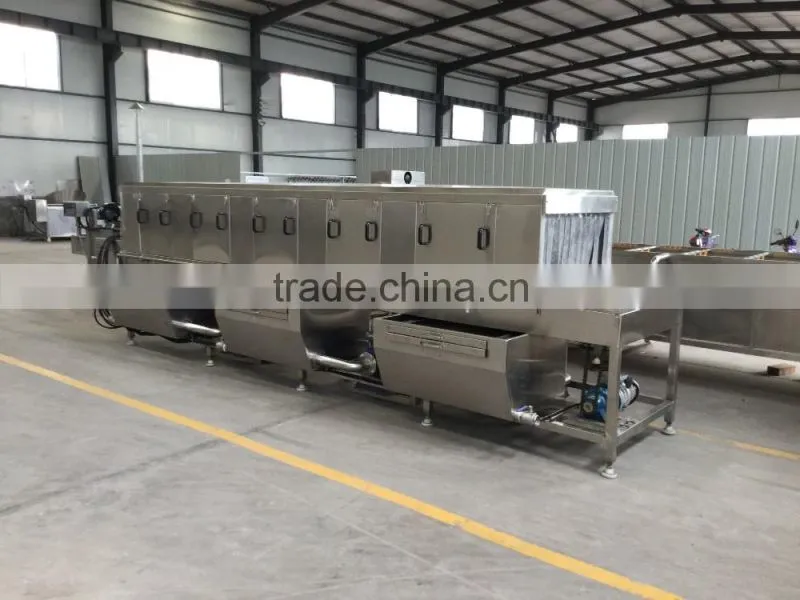 Automatic plastic tray/basket washing machine cleaning machine