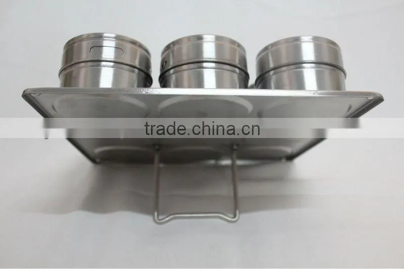 10pcs magnetic spice jar set with stand
