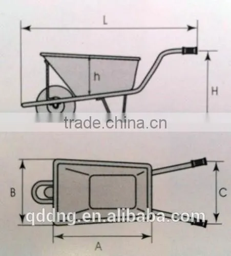 High quality wheelbarrow with galvanized tray for construction WB5219