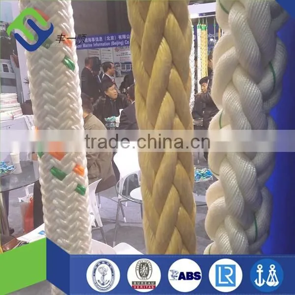8 Strands PP mixed with Polyester rope 80mm colored mooring rope for sale
