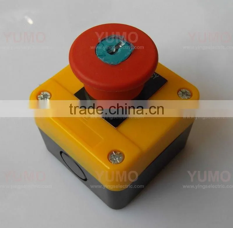 LAY5-J188H29 industrial mushroom push button control box switch with key n445 IP40/54