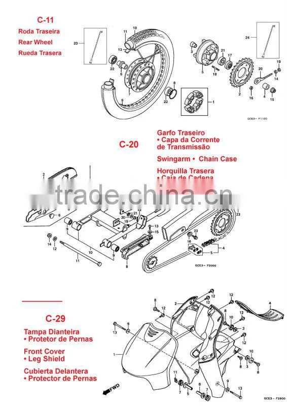OEM quality bajaj boxer ct100 bajaj chetak india
