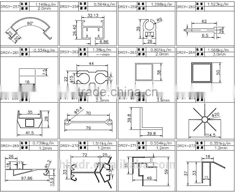 Wow!manufacturer coming best aluminium price per kg customized aluminum profile price