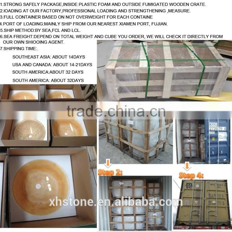indoor and outdoor used deep marble stone basin in beige stone