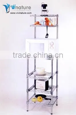 4 level chrome kitchen shelving ,kitchen shelf,kitchen rack