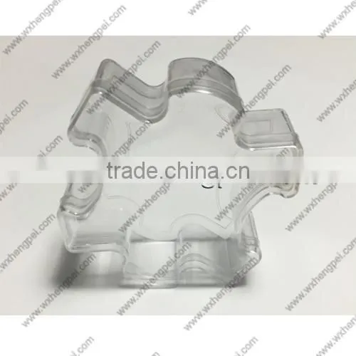Cleverish portable cute transparent puzzle plastic storage jewelry wedding box kit