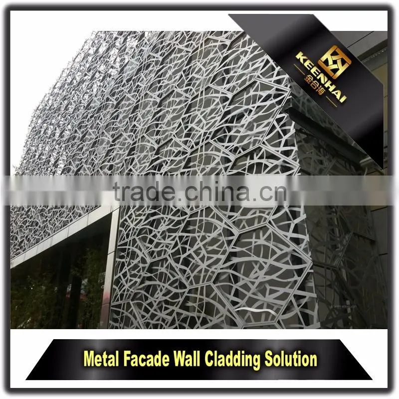 Architectural Laser Cutting Exterior Building Panels Aluminum Curtain Wall