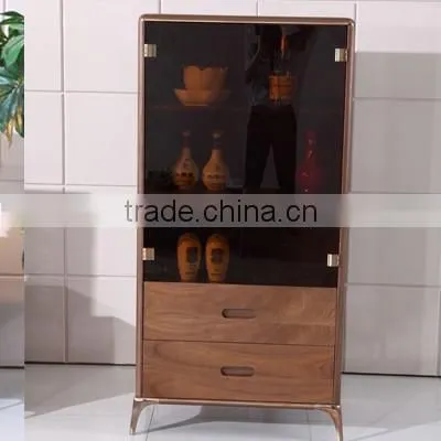 Pine Wood New Design Modern TV Cabinet with Drawers