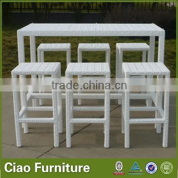 White rattan bar furniture cheap bar stools