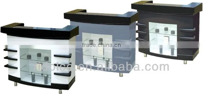 Pain Nail salon reception desk Painted finished acetone proof office table design receptionist table TKN-606