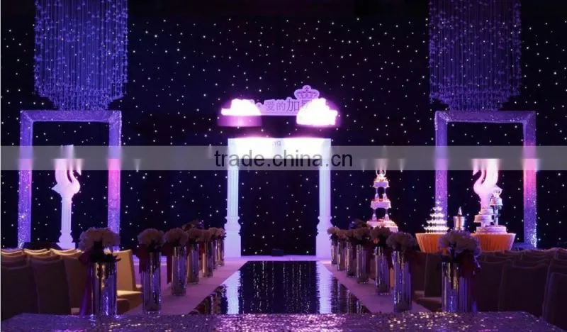 fireproof high quality colorful and romantic led star cloth