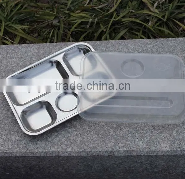 stainless steel fast food dinner plate
