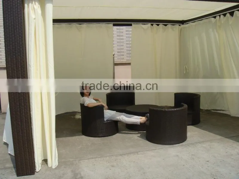Poly rattan gazebo