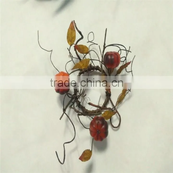 Natural material winter festival decorative candle ring wreaths decorative wreath