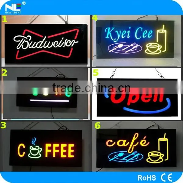 Full colors changing wireless LED open sign display board with remote control