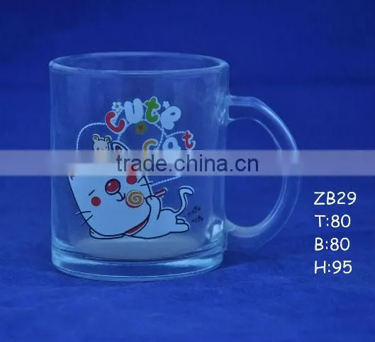 6oz 8oz 10oz 12oz Caffe Latte Espresso Cappuccino color printing glass coffee mug