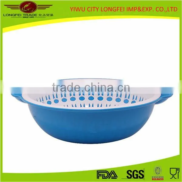 China Supplier Wholesale Fruit Vegetable 2 Tier Plastic Mesh Fruit Basket