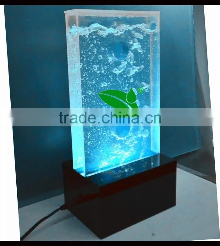 product waterproof display water bubble tank with led light