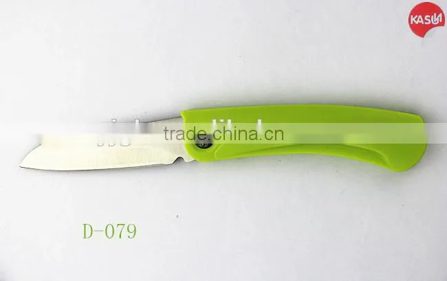 D-078 folding blade pocket knife with opener multi function kitchen knife set