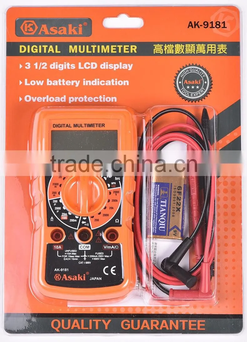 AK-9181 high grade ABS case multimeter