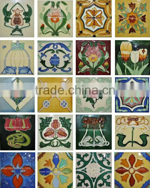 Hand Painted Ceramic Border Line Tiles