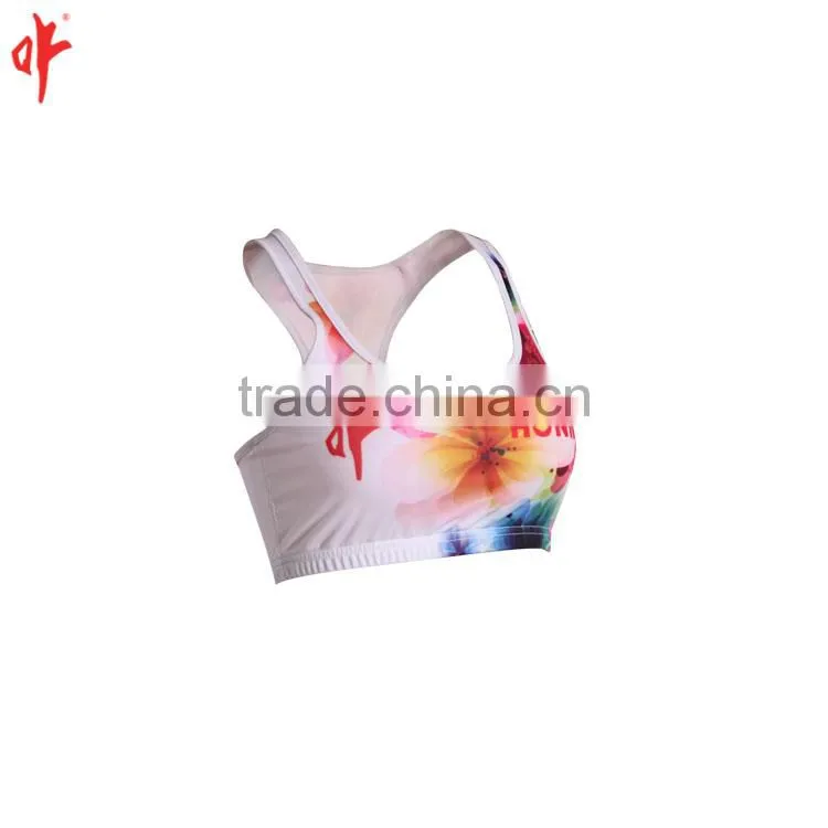Custom lycra fabric for gym wear fitness clothing sports bra