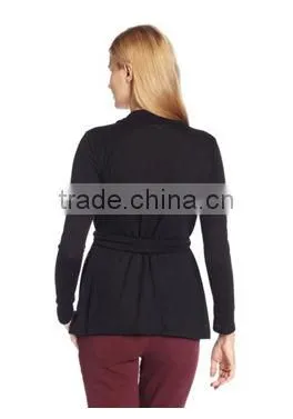 Three Seasons Maternity Women's Maternity Wrap Cardigan Maternity Swearter with Belt