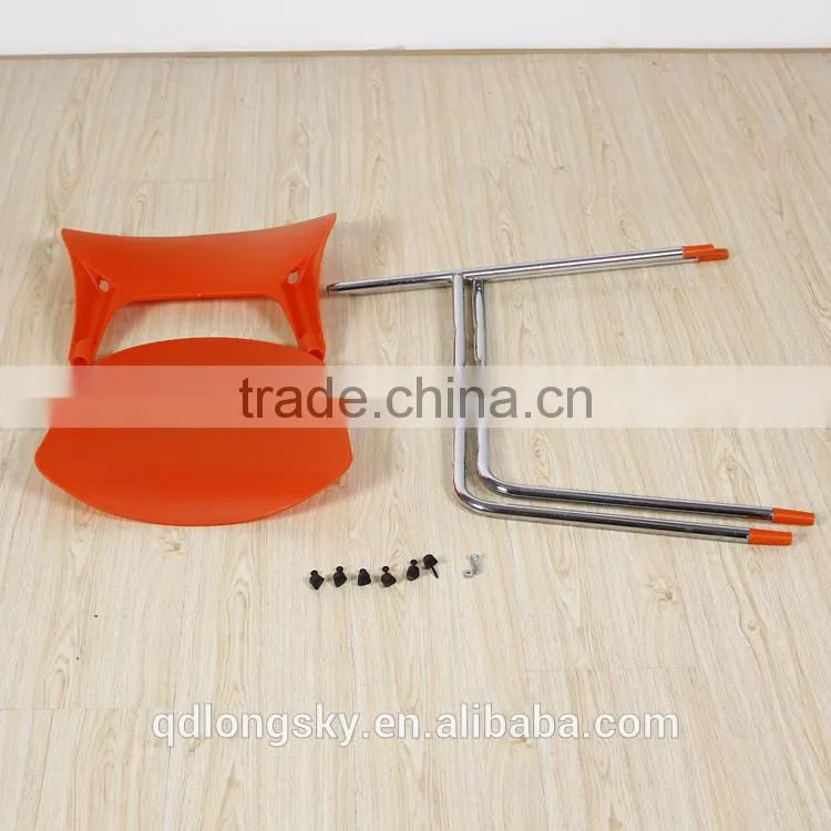 LS-4013 High Quality wholesale PP stacking Plastic Chair for sale Plastic dining Chair with metal legs
