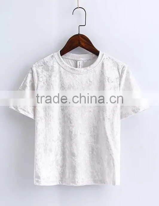 Runwaylover EY2389B Ladies Sexy 2017 Short Sleeve Crop Tops