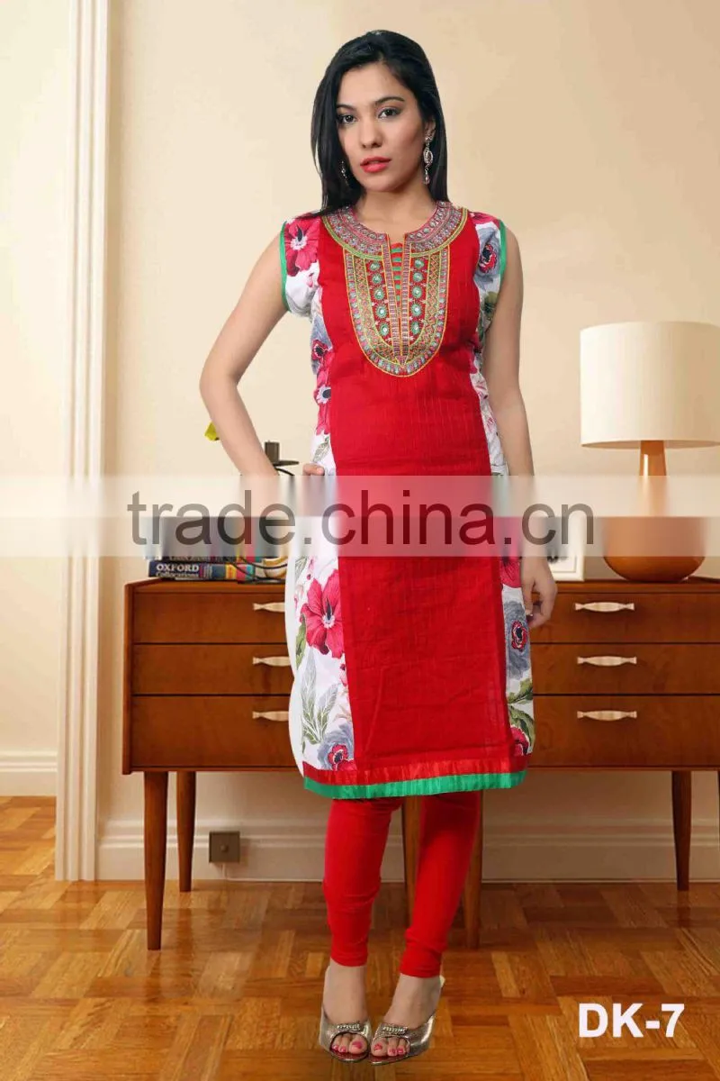 Black & White Latest kurti designs for girls for stitching 2014