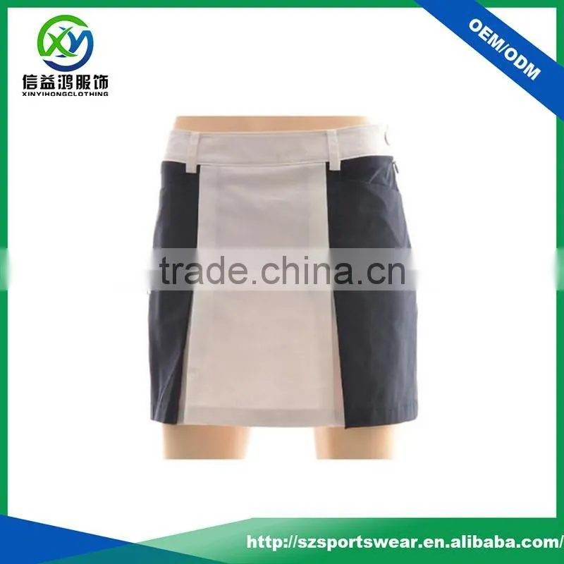 Custom color combination high quality golf outfit sport Skirt for women