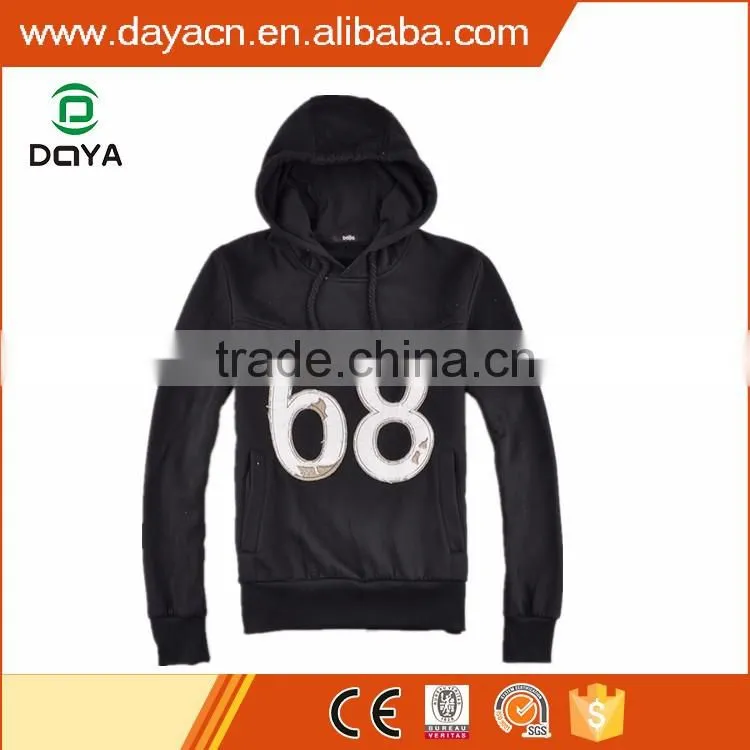 Customn hot sale men's CVC fleece hoody