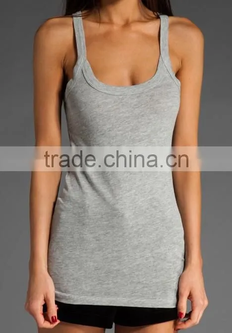 dri fit grey low cut yoga tank tops for girls