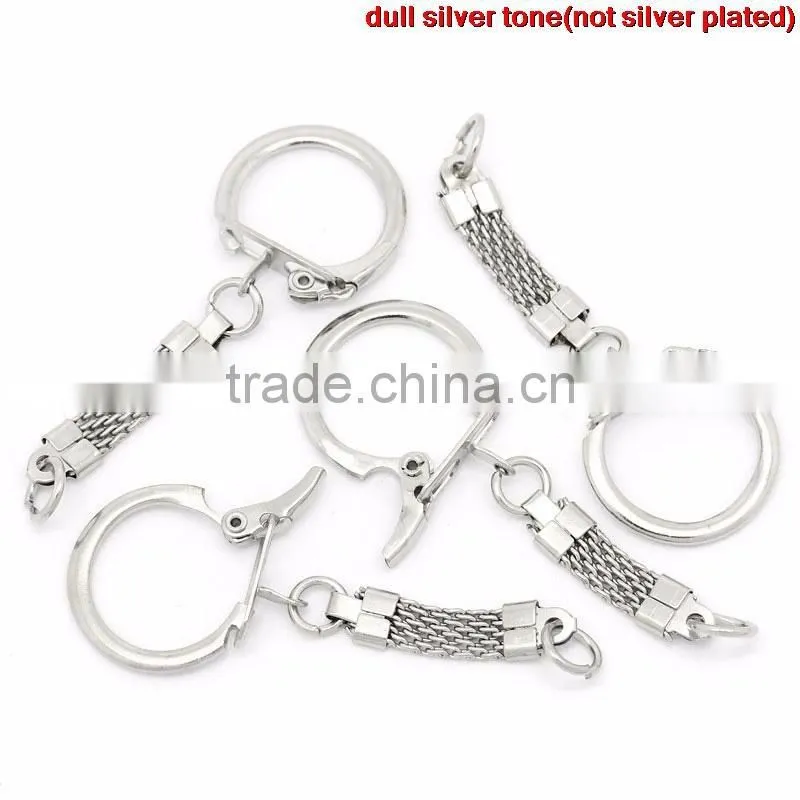 30Pcs/pack New Design Silver Tone Key Chains & Key Rings