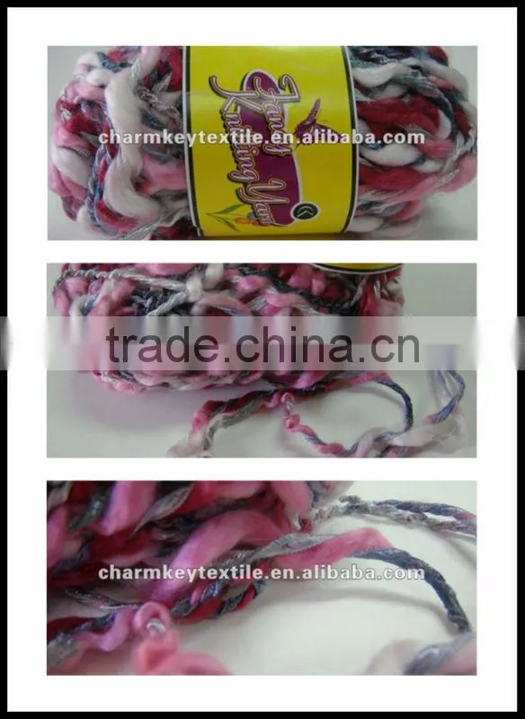 Top quality super soft felling fancy yarn for hand knitting made in China