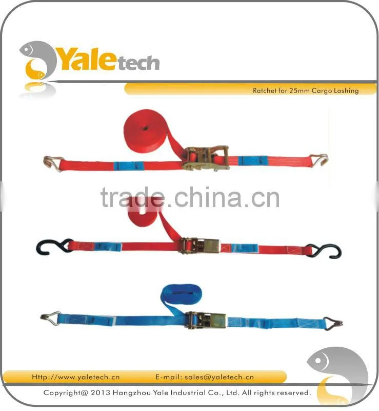 ratchet for 25mm lashing belt, ratchet with 1"stainless steel handle