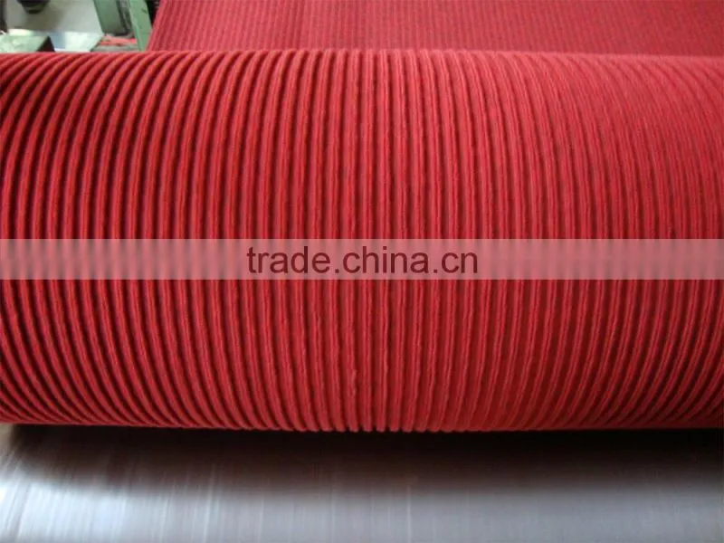 Polyester Non-Woven Needle Punch Stripe Pvc Backing Carpet China Manufacture