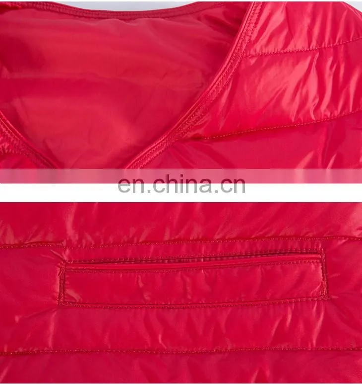 Sleeveless Down Vest Filled Jacket For Women