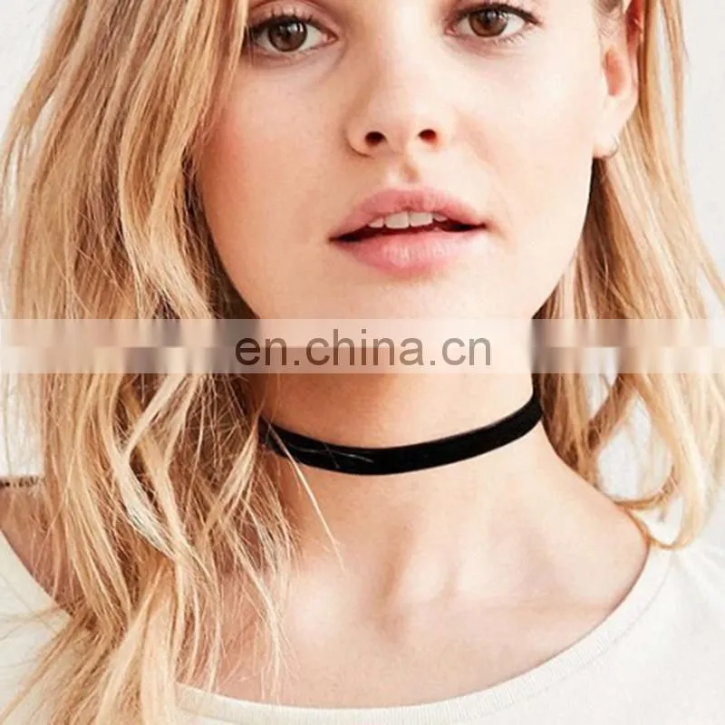 Fashion handmade chocker necklaces black lace choker necklace set
