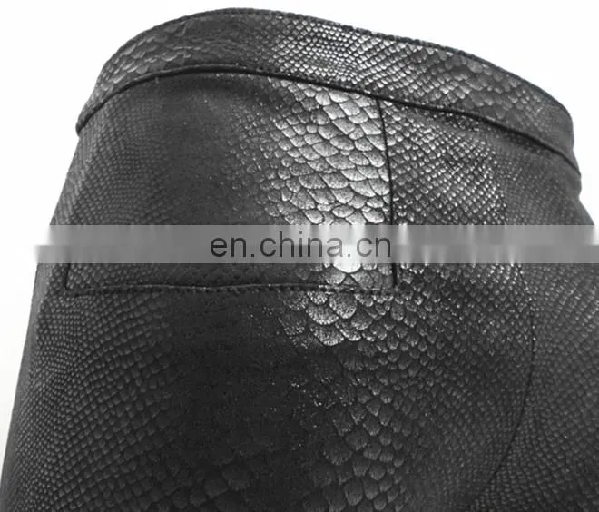 Sexy Picture Leather Leggings Women Stretch pants Leather Leggings