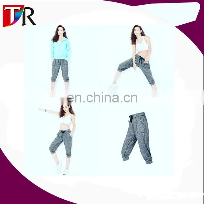 Running Cloth Women Fashion Summer Autumn Grey Polyester Fitness And Casual Sport Pants