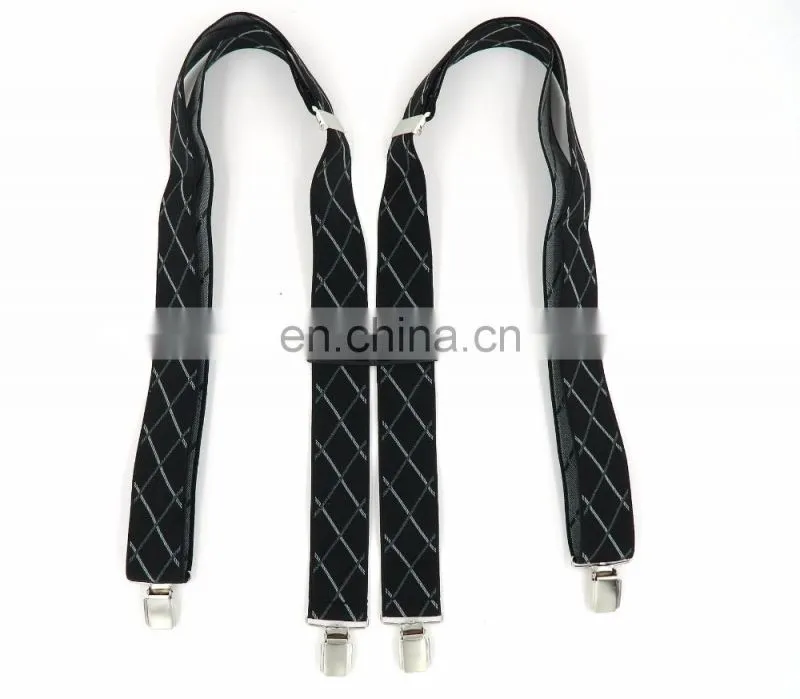 Yiwu wholesale fashion X shape Jacquard braces suspenders for men custom suspenders men's suspenders